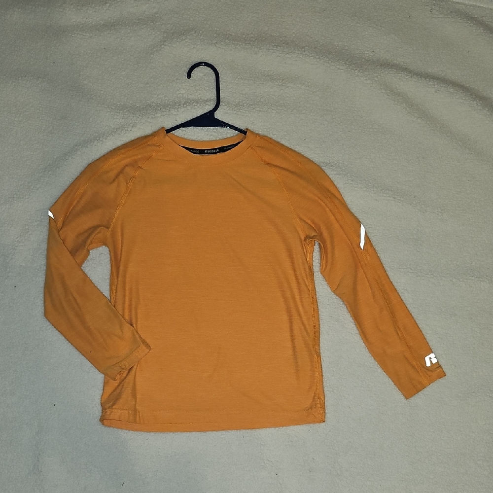 Russell Athletic Orange Long Sleeve Kids Shirt
